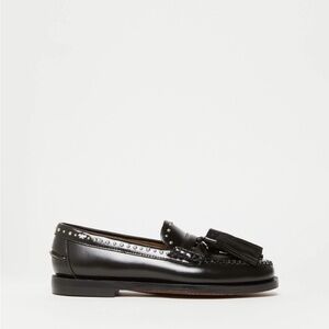 MaxMara Black Studded Tassel Loafers